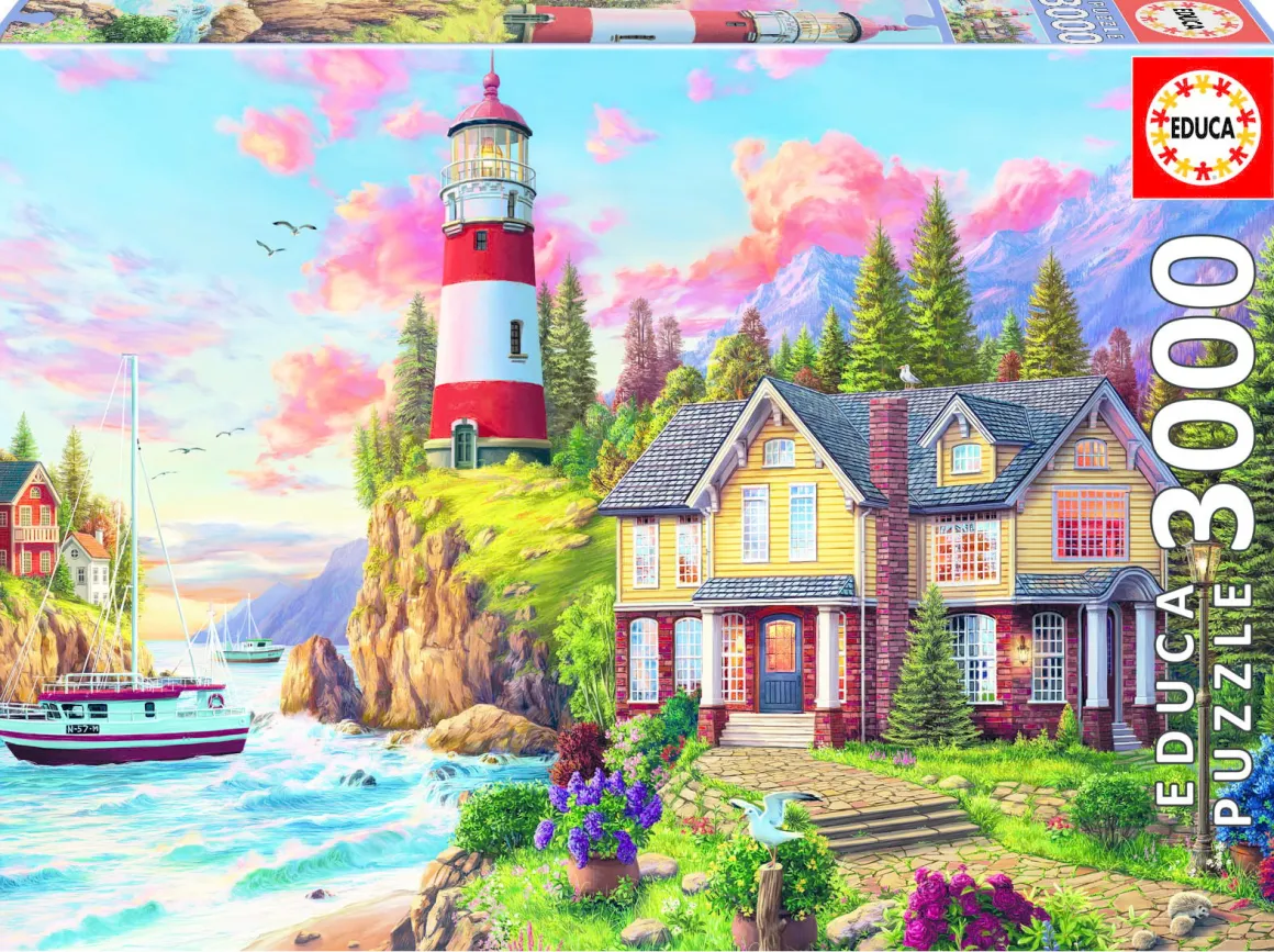Educa Vuurtoren bij de oceaan - puzzel van 3000 stukjes