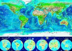 Educa Wereldkaart - Glow in the Dark - puzzel 1000 stukjes