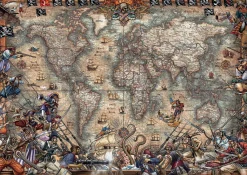 Educa Wereldkaart van de Piraten - puzzel van 2000 stukjes