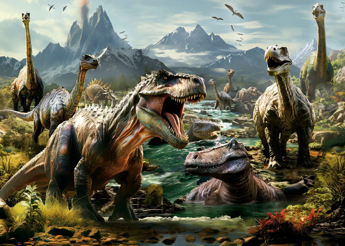 Educa Woeste Dinosaurussen - puzzel 1000 stukjes