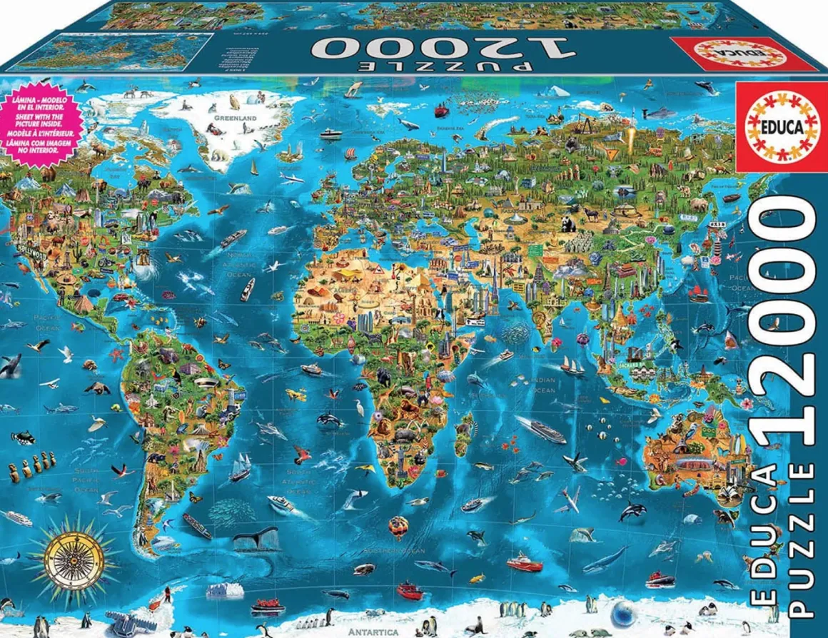 Educa Wonderen van de wereld - puzzel van 12000 stukjes