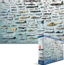 Eurographics Puzzles Militaire Luchtvaart - Collage - puzzel van 2000 stukjes
