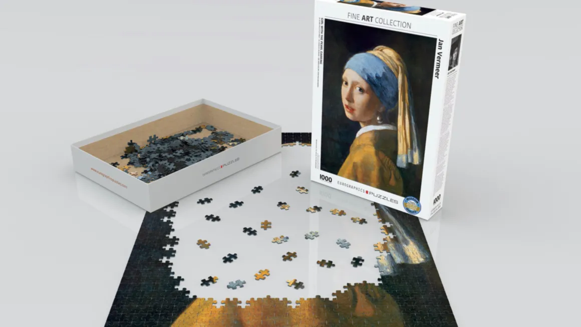 Eurographics Puzzles Vermeer - Het meisje met de parel - puzzel van 1000 stukjes
