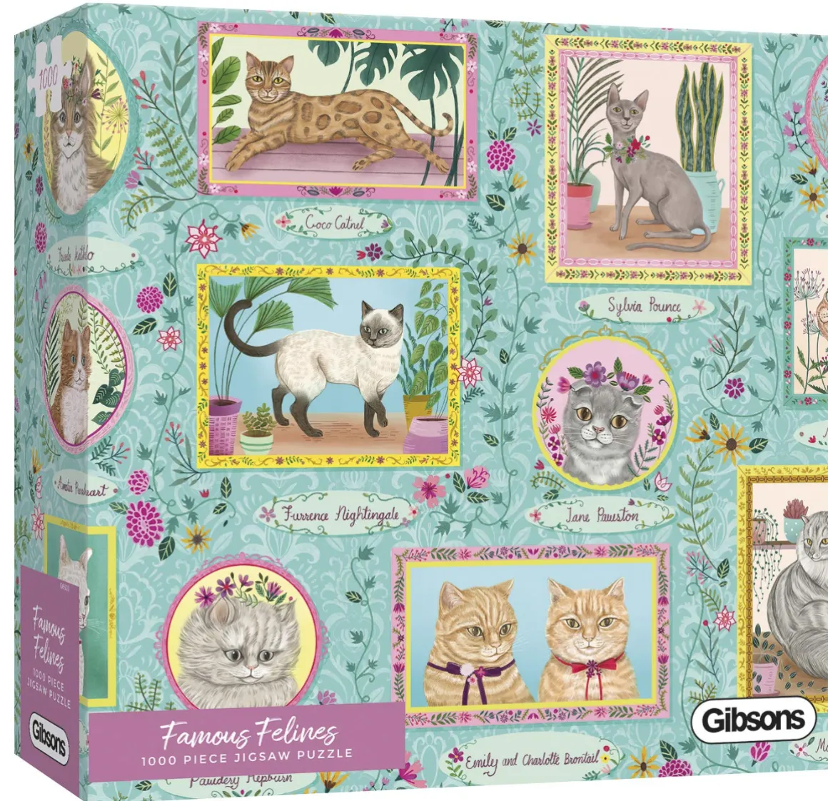 Gibsons Beroemde katten - puzzel van 1000 stukjes
