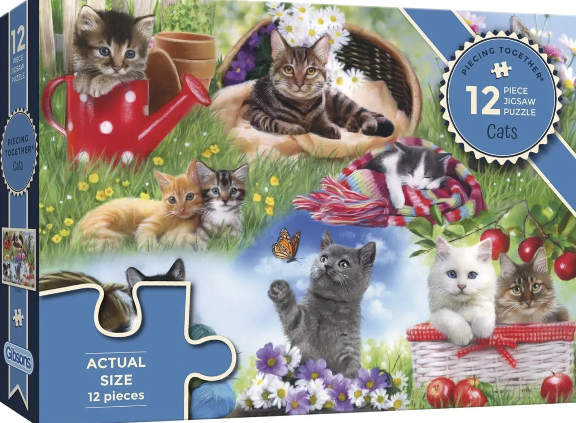 Gibsons Katten - puzzel van 12 XXL stukjes