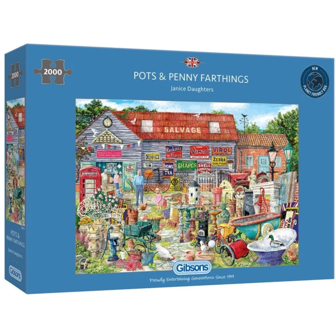 Gibsons Pots & Penny Farthings - puzzel van 2000 stukjes