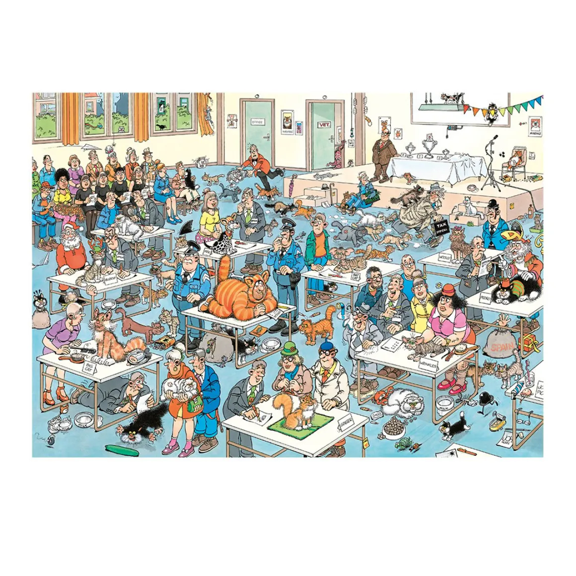 Jumbo De Kattenshow - Jan van Haasteren - puzzel van 1000 stukjes