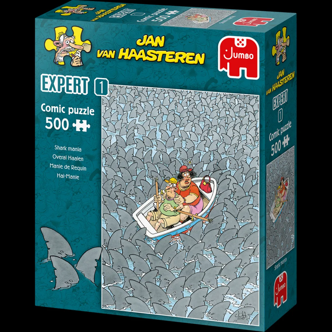 Jumbo Overal Haaien - Expert 1 - Jan van Haasteren - puzzel van 500 stukjes