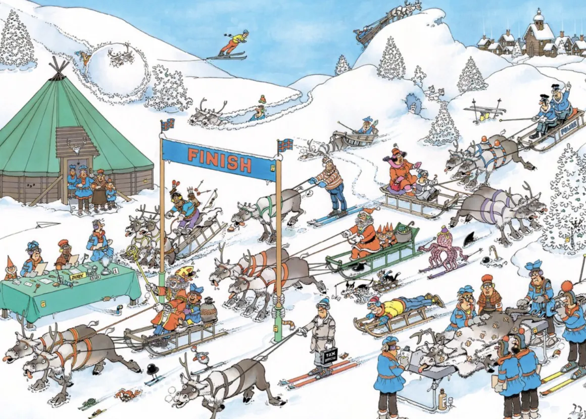 Jumbo Rendier Race - Jan van Haasteren - puzzel van 500 stukjes
