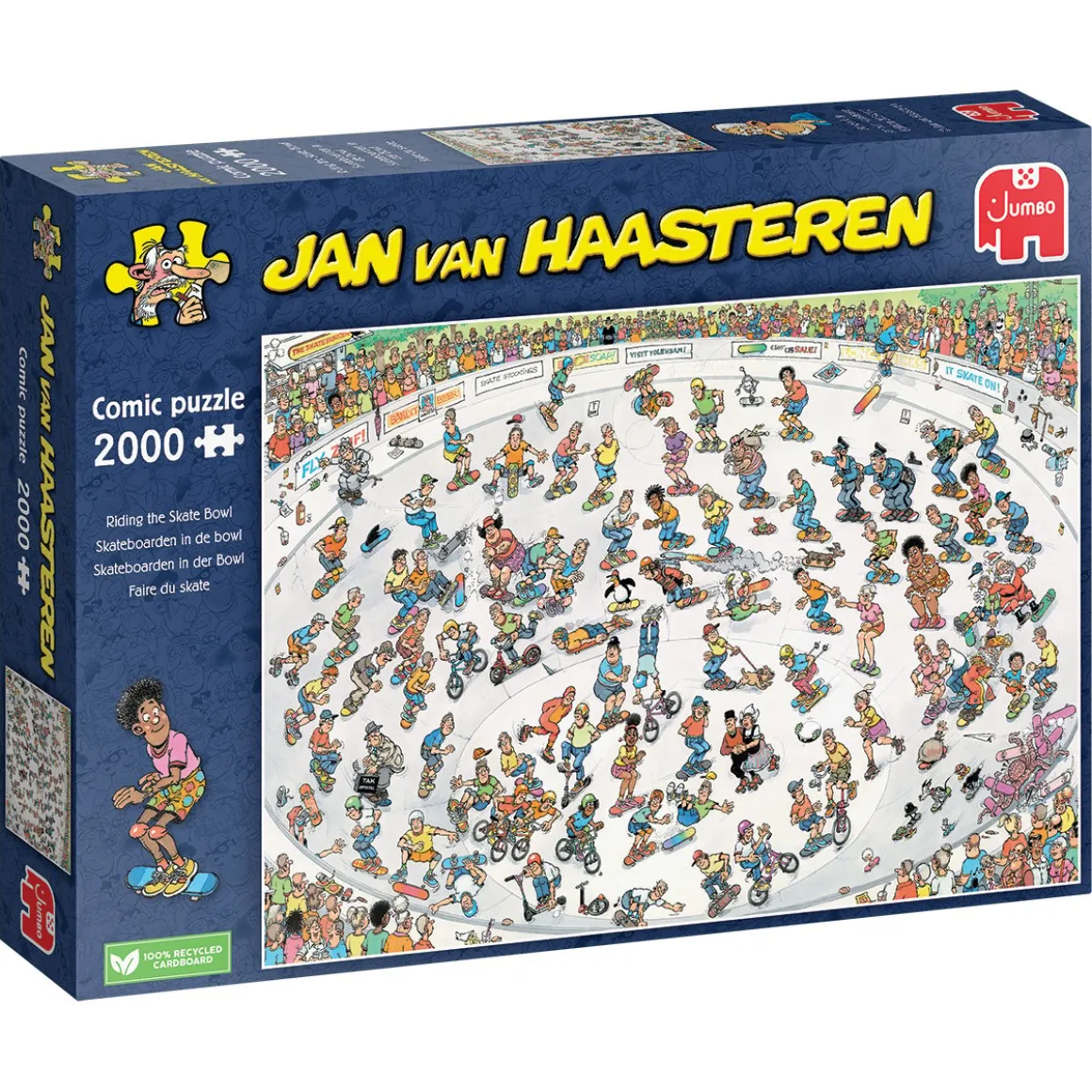 Jumbo Skateboarden in de bowl - Jan van Haasteren - 2000 stukjes