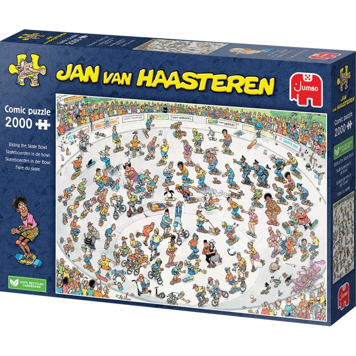 Jumbo Skateboarden in de bowl - Jan van Haasteren - 2000 stukjes