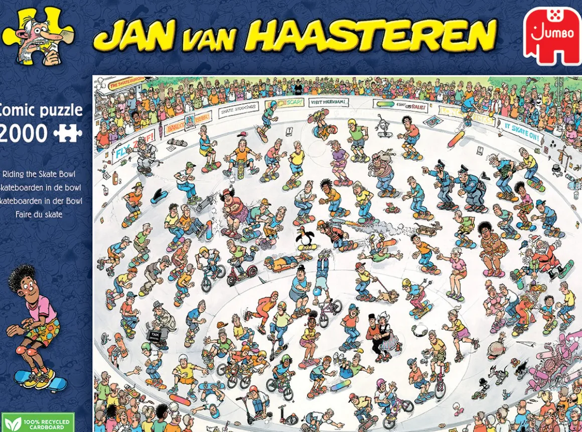 Jumbo Skateboarden in de bowl - Jan van Haasteren - 2000 stukjes
