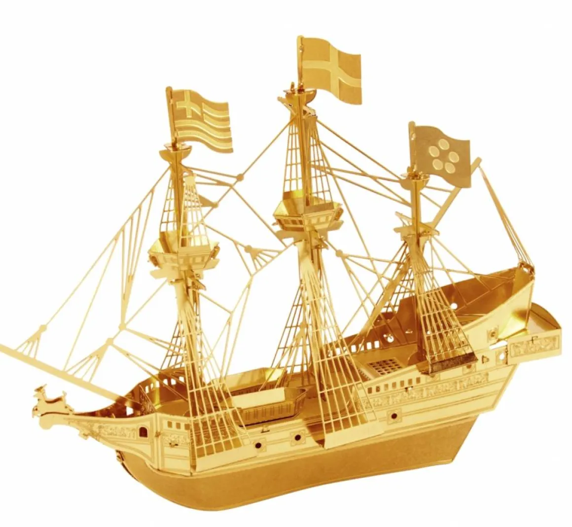 Metal Earth Gouden Driemaster Golden Hind - 3D puzzel