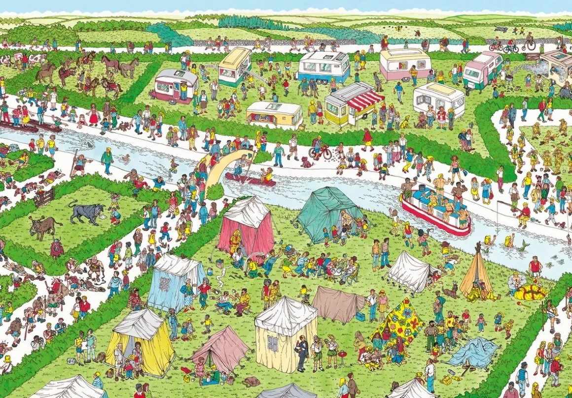 Plenty Gifts Waar is Wally - De Camping - leg- en zoekpuzzel van 1000 stukjes