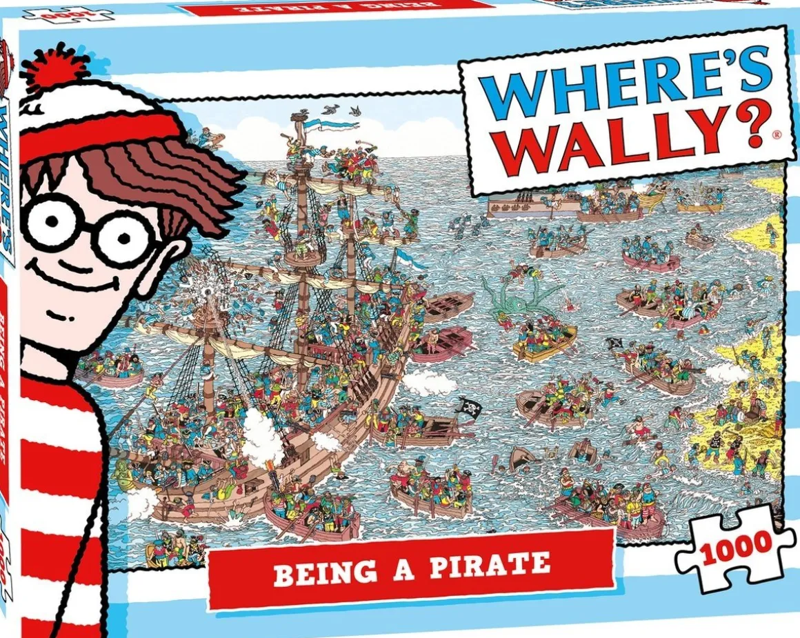 Plenty Gifts Waar is Wally - Bij de Piraten - leg- en zoekpuzzel van 1000 stukjes