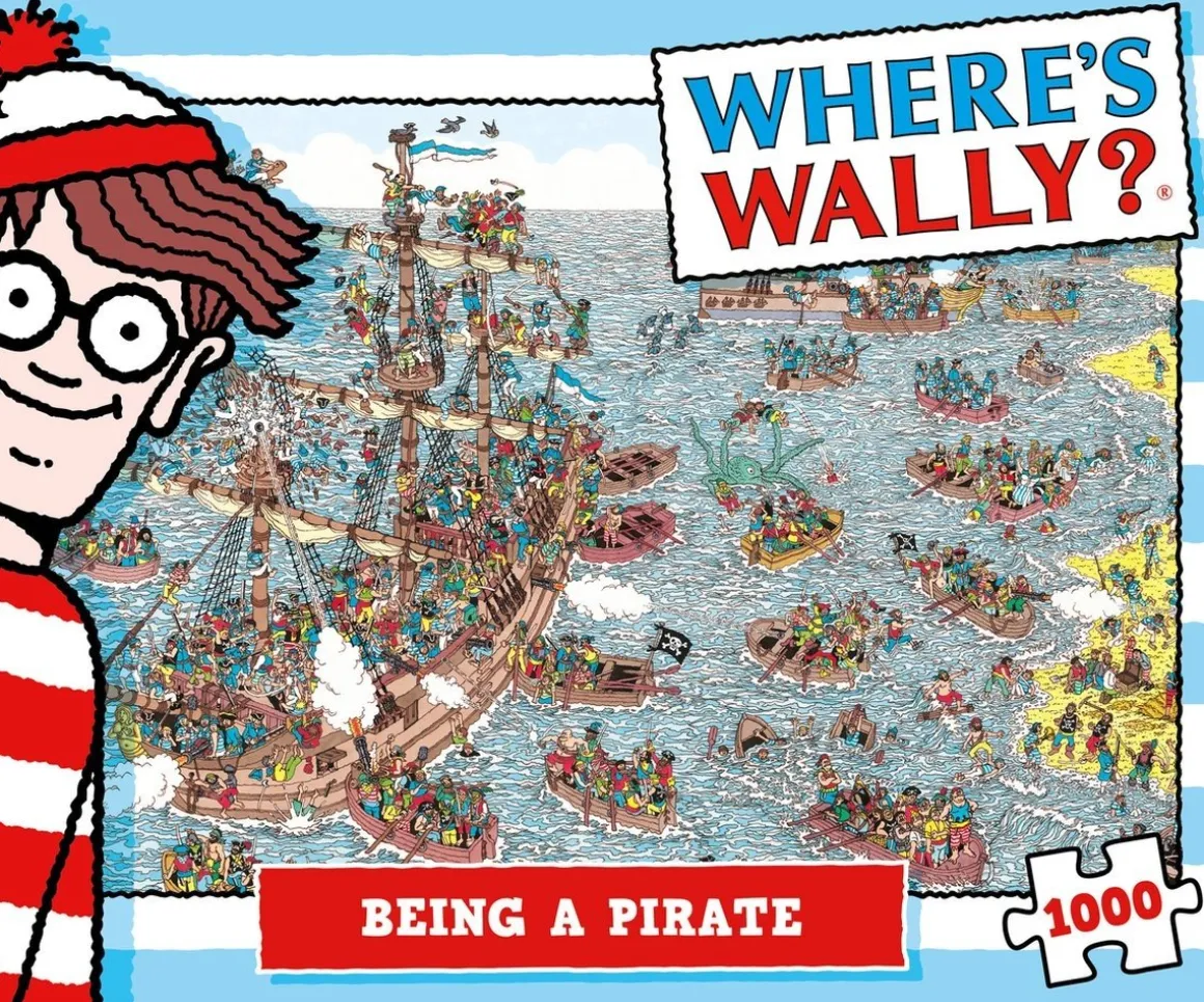 Plenty Gifts Waar is Wally - Bij de Piraten - leg- en zoekpuzzel van 1000 stukjes