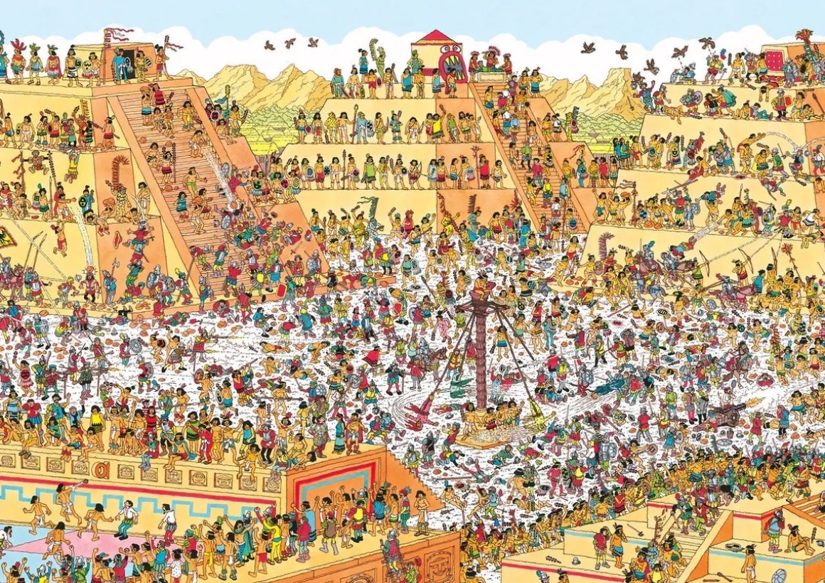 Plenty Gifts Waar is Wally - De Azteken - leg- en zoekpuzzel van 1000 stukjes