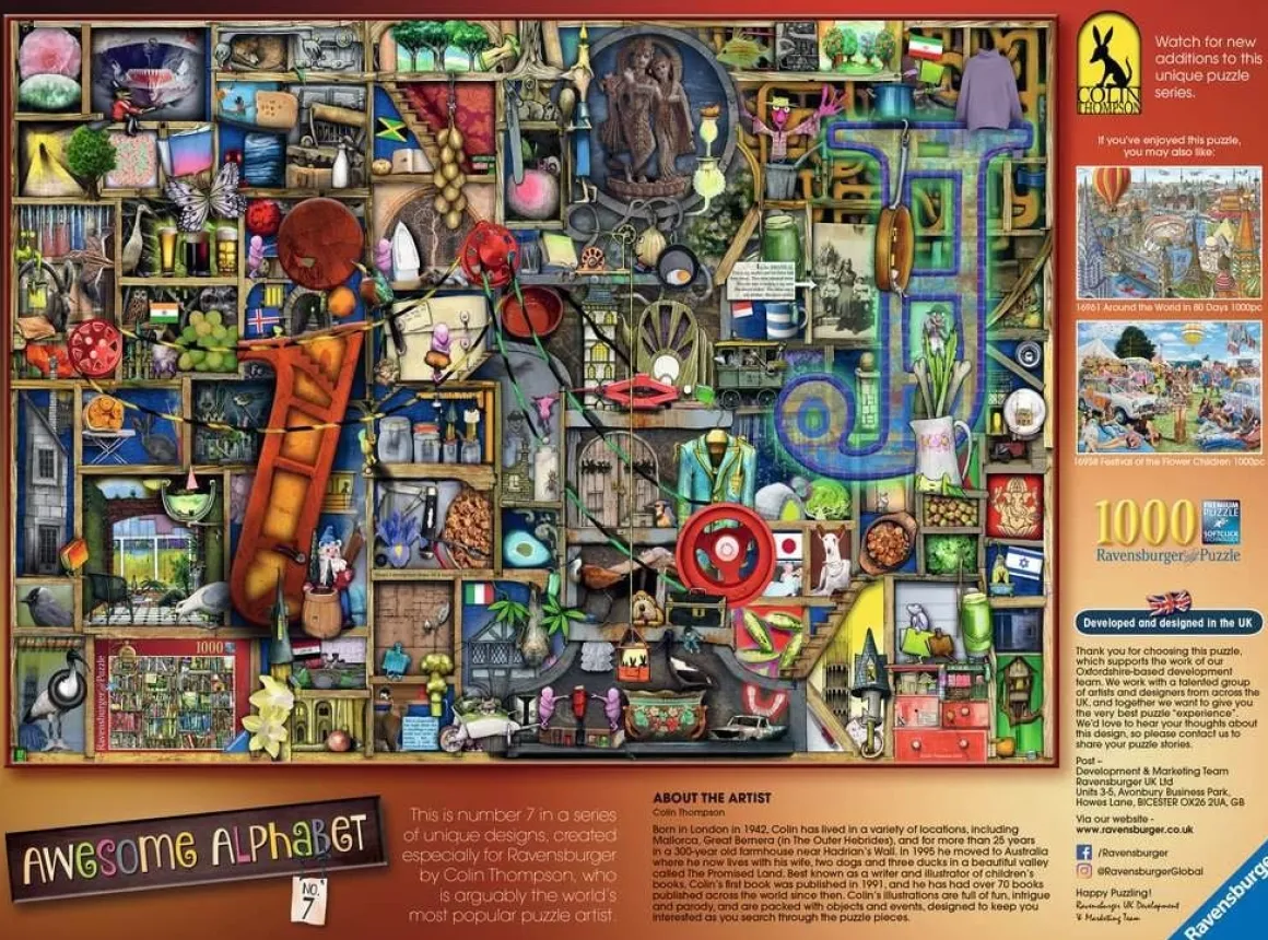 Ravensburger Adembenemend Alfabet "I&J" - Colin Thompson - puzzel 1000 stukjes
