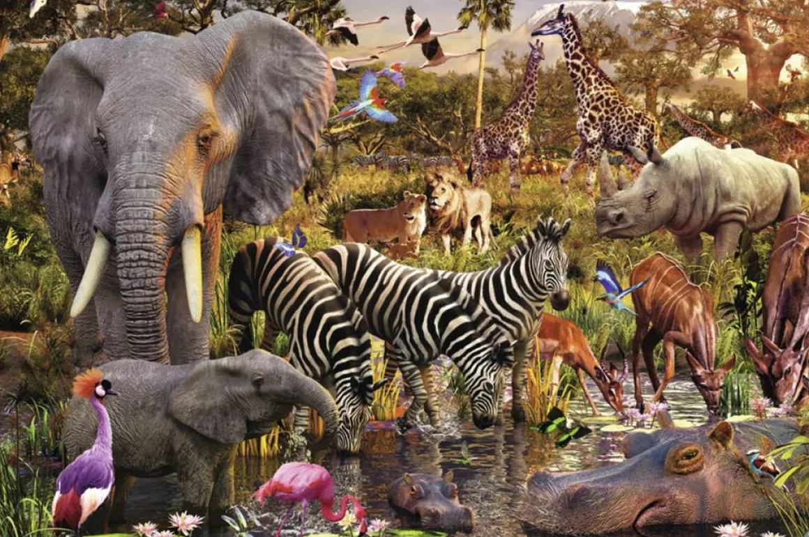 Ravensburger Afrikaanse dierenwereld - 3000 stukjes