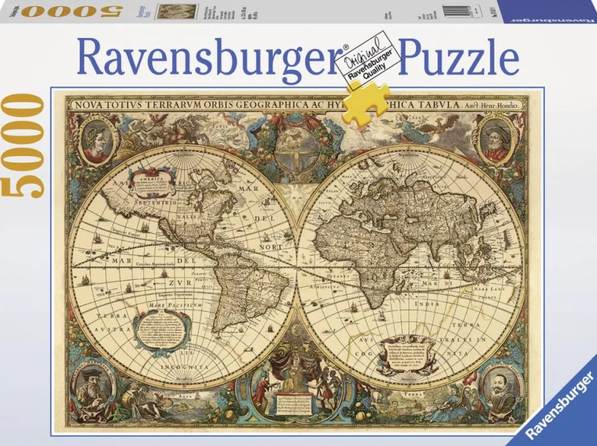Ravensburger Antieke wereldkaart - 5000 stukjes