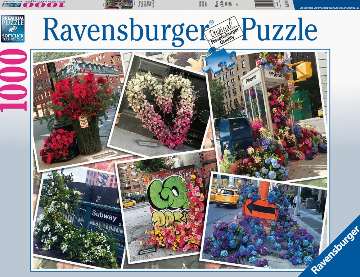Ravensburger Bloemenpracht in New York - puzzel van 1000 stukjes