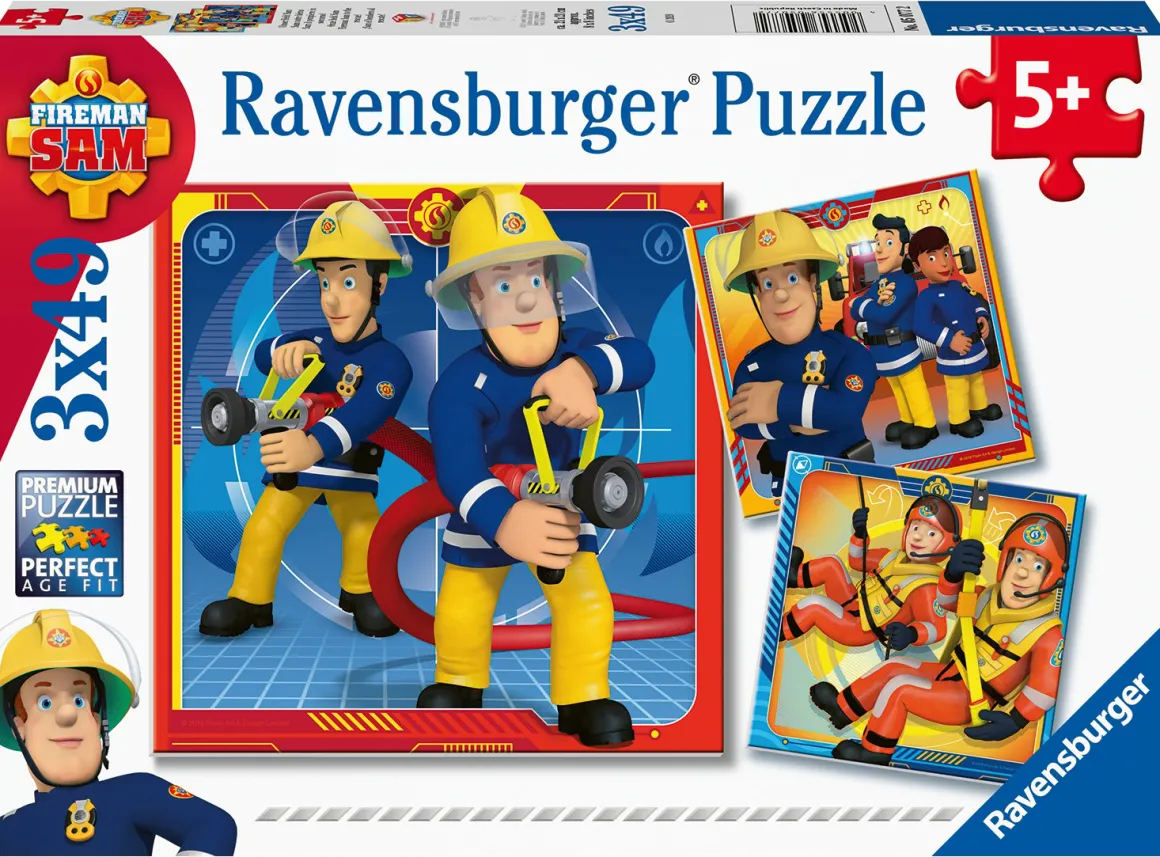 Ravensburger Brandweerman Sam - 3 puzzels van 49 stukjes