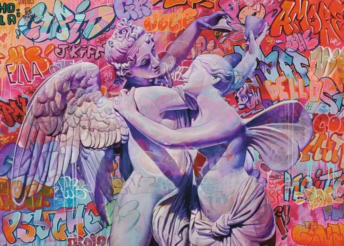 Ravensburger Cupido en Psyche verliefd - puzzel van 1000 stukjes
