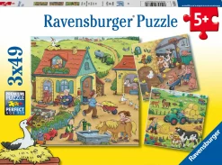 Ravensburger De boerderij - 3 puzzels van 49 stukjes