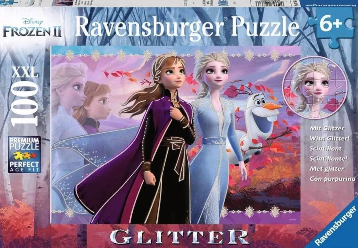 Ravensburger Disney Frozen - Glitter - puzzel van 100 stukjes