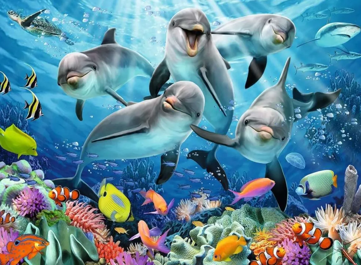 Ravensburger Dolfijnen in het koraalrif - puzzle van 500 stukjes