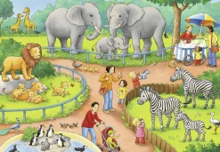 Ravensburger Een dag in de dierentuin - 2 puzzels van 24 stukjes