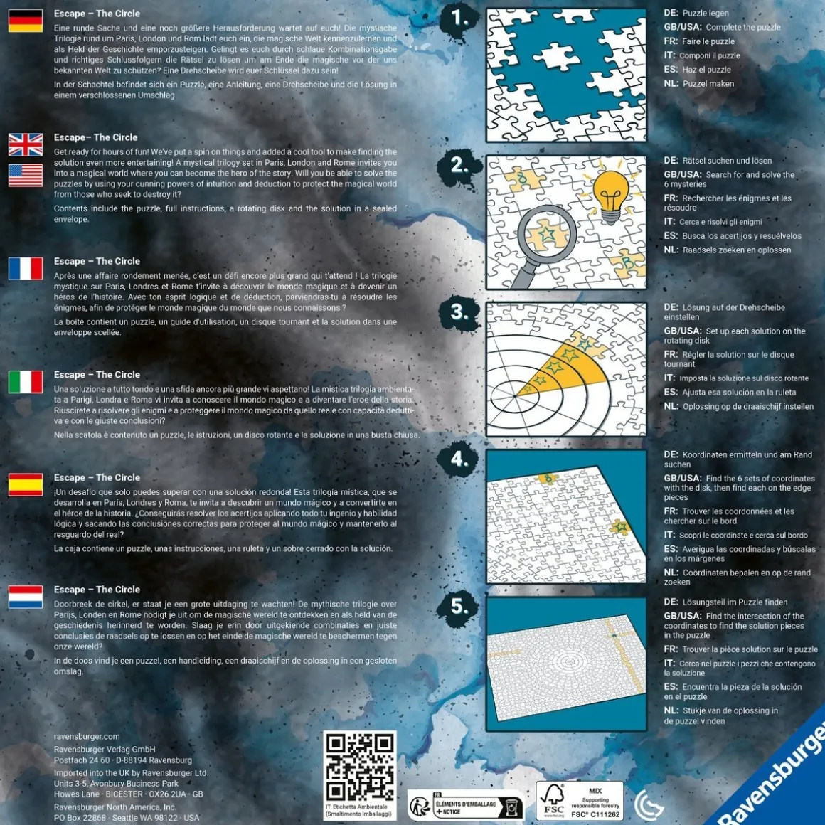 Ravensburger Escape Puzzel: The Circle - Londen - 919 stukjes
