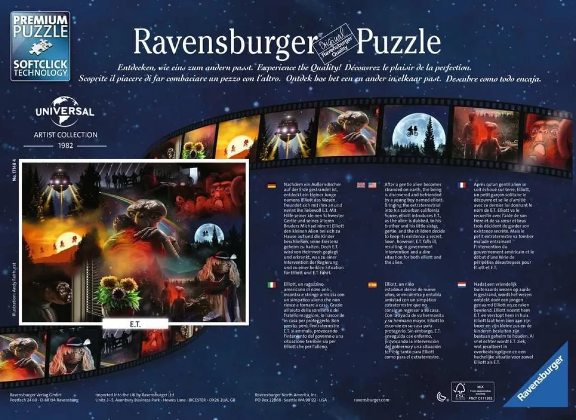 Ravensburger E.T. The Extra Terrestrial - puzzel van 1000 stukjes