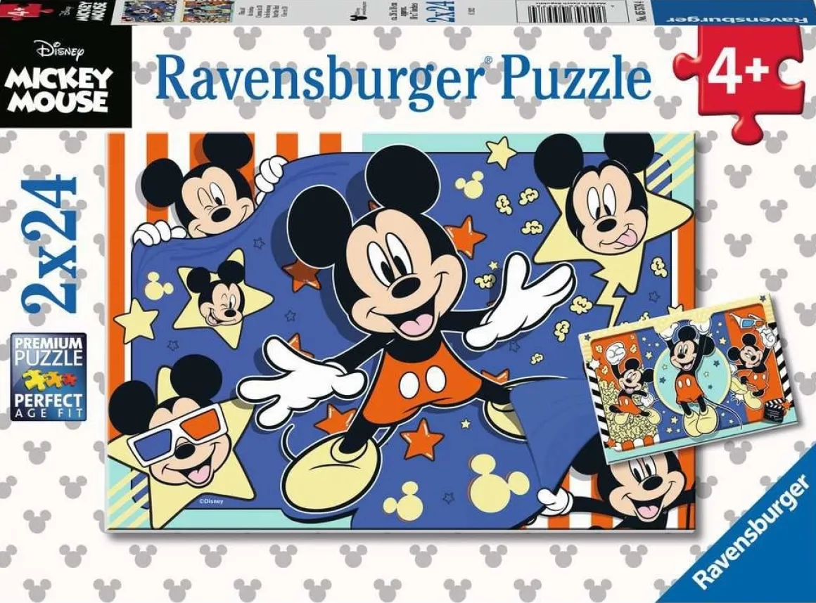 Ravensburger Filmster Mickey - 2 puzzels van 24 stukjes