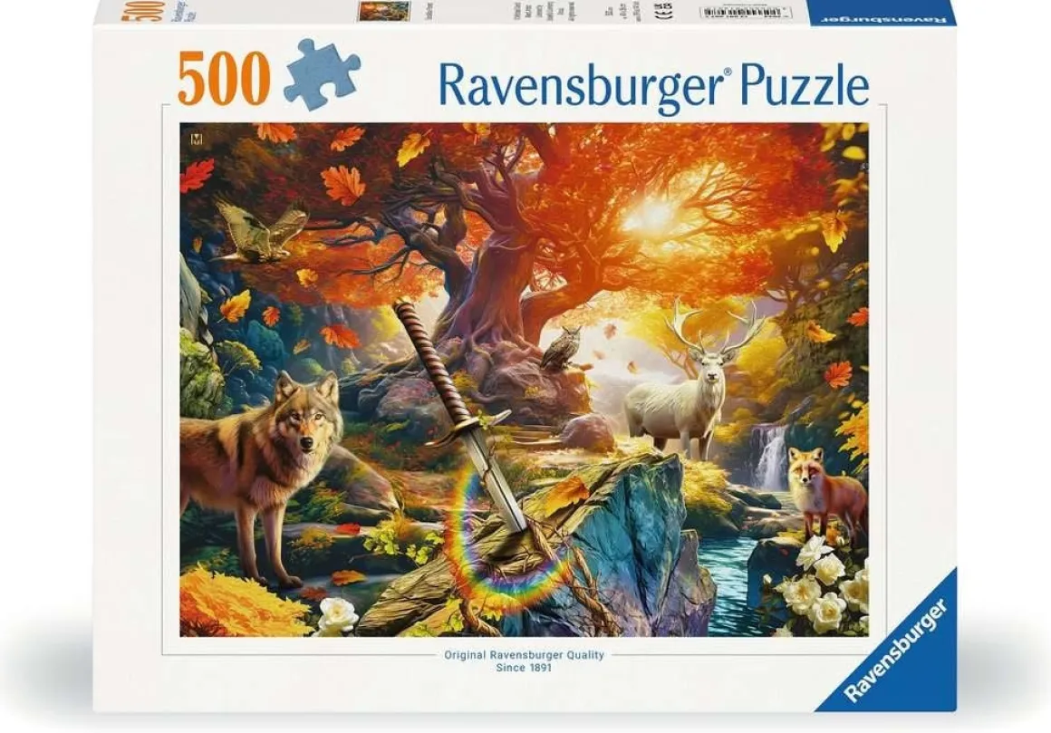 Ravensburger Het bos van Excalibur - puzzel van 500 stukjes