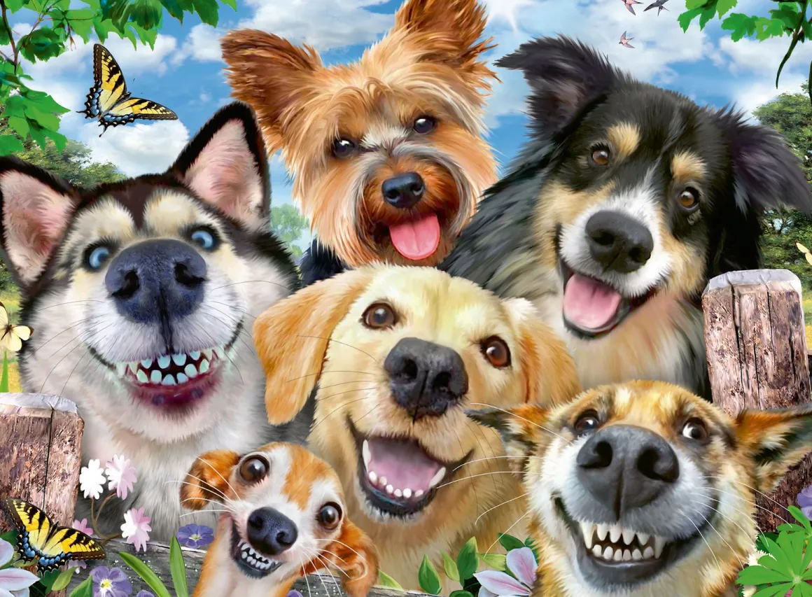 Ravensburger Honden selfie - puzzel van 500 stukjes