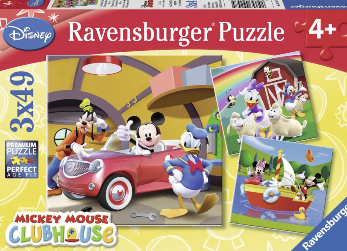 Ravensburger Iedereen houdt van Mickey - 3 x 49 stukjes