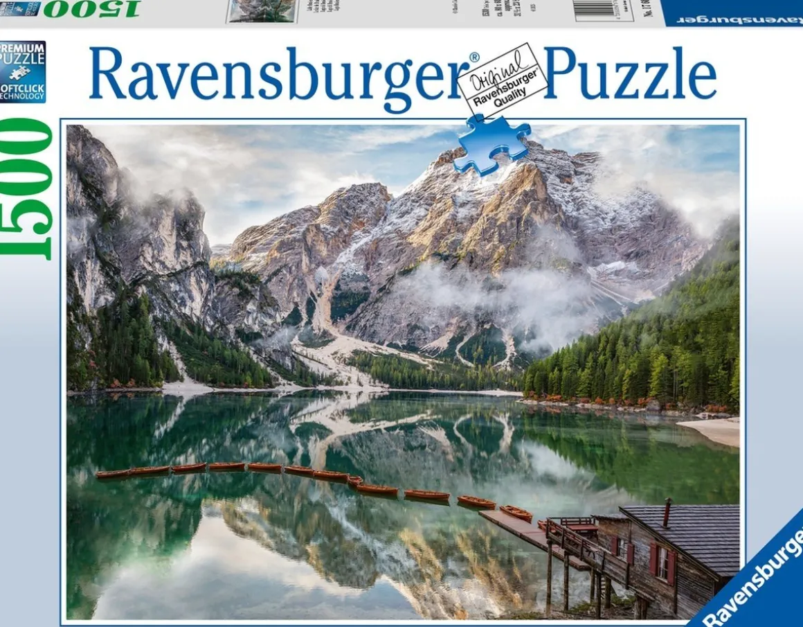 Ravensburger Italian landscapes: Lake Braies - puzzel van 1500 stukjes