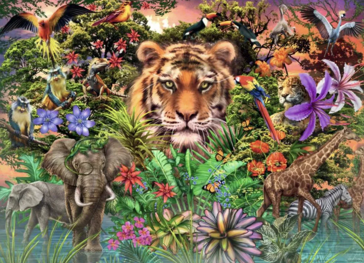 Ravensburger Jungle Tiger - puzzel van 1000 stukjes