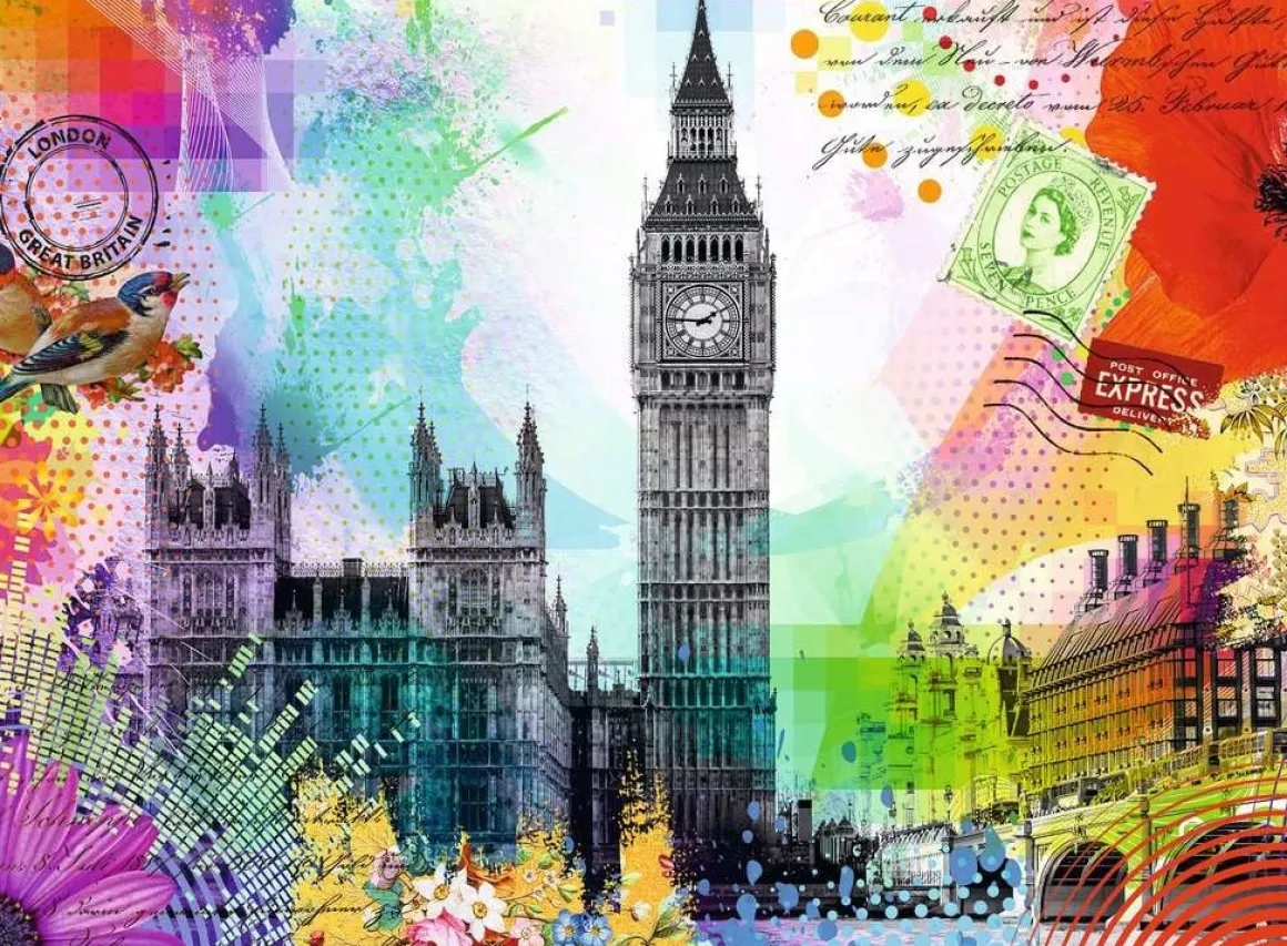 Ravensburger Kaartje uit London - puzzel van 500 stukjes