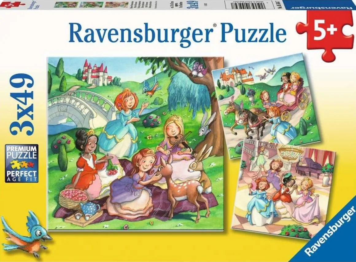 Ravensburger Kleine Prinsessen - 3 puzzels van 49 stukjes