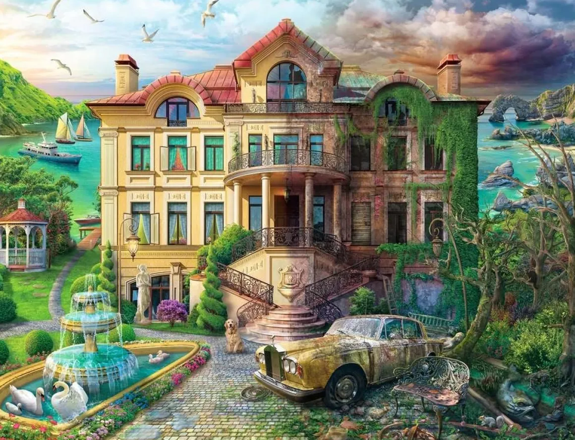 Ravensburger Landhuis door de tijd heen - puzzel van 2000 stukjes