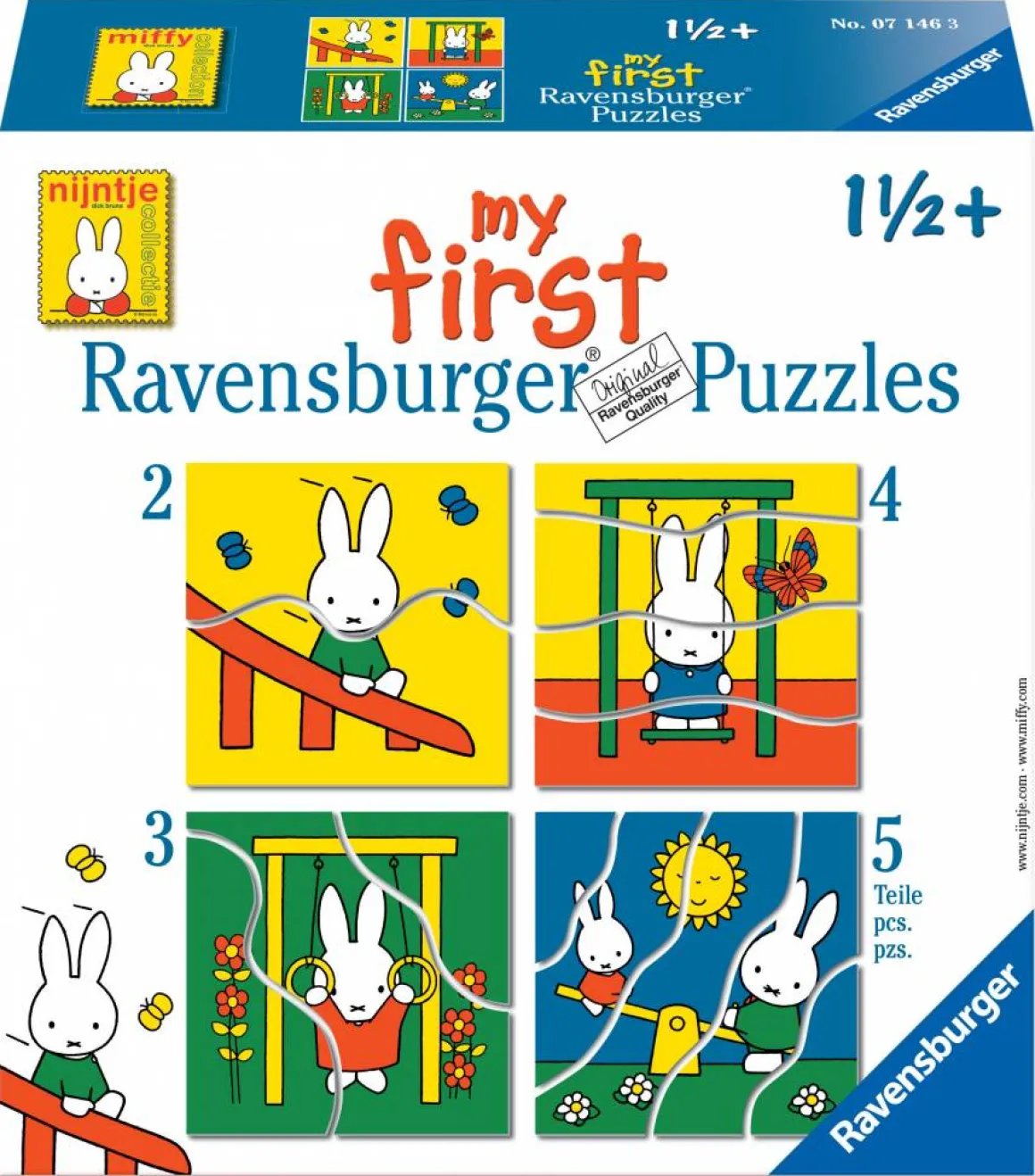 Ravensburger Nijntje - Puzzels 2, 3, 4 en 5 stukjes