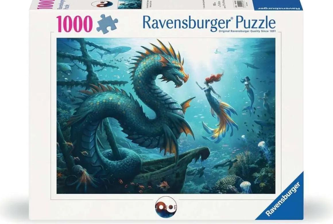 Ravensburger Onderwaterfantasy: Draak, zeemeermin en schildpadden - puzzel van 1000 stukjes