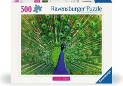 Ravensburger Pauw - Kleurrijke Dieren - puzzel van 500 stukjes