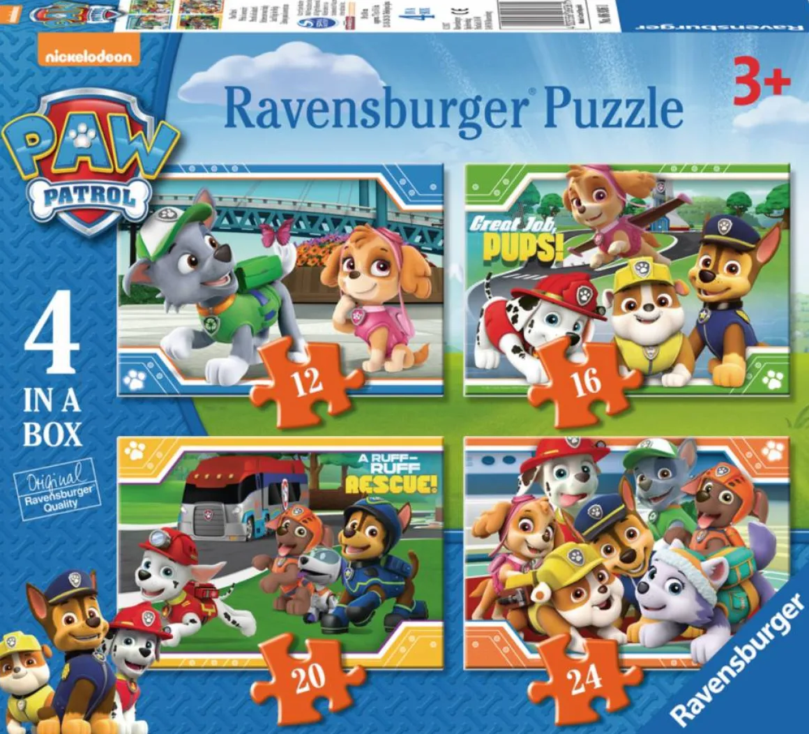 Ravensburger Paw Patrol - 12+16+20+24 stukjes