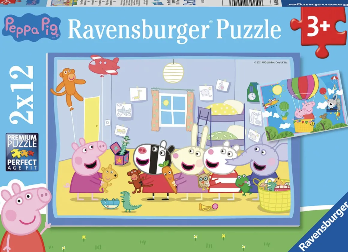 Ravensburger Peppa Pig - Peppa's avontuur - 2 x 12 stukjes