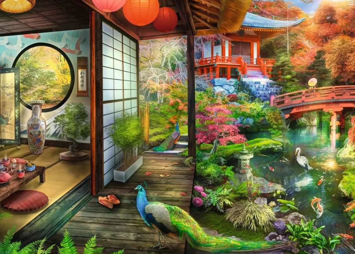 Ravensburger Theehuis in Japanse Tuin - 1000 stukjes