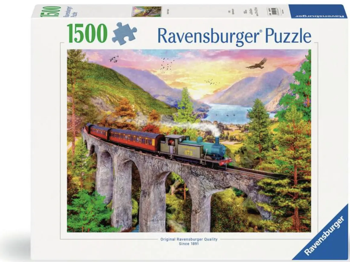 Ravensburger Trein op viaduct - puzzel van 1500 stukjes