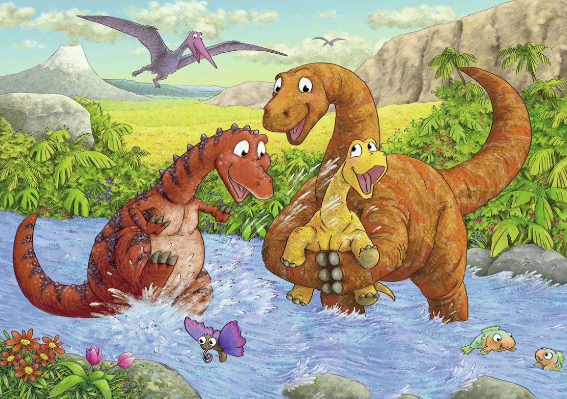Ravensburger Vrolijke dino's - 2 puzzels van 24 stukjes